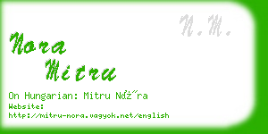 nora mitru business card